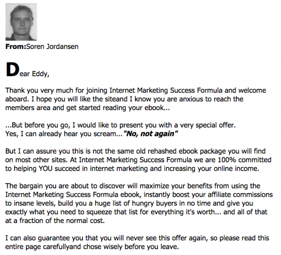 Internet Marketing Success Formula One Time Offer 2